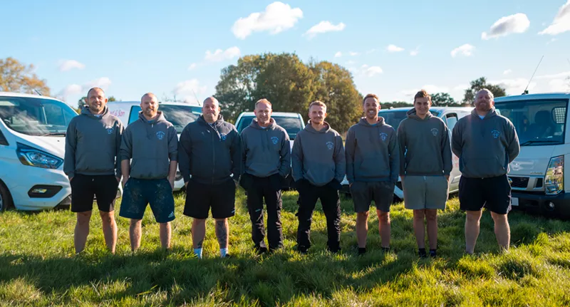 This is a photo of the B.W. Reed Core Team. Left to right: Jim, Chris, Aaron, Paul, Max, Darron, Scott, & Callum.